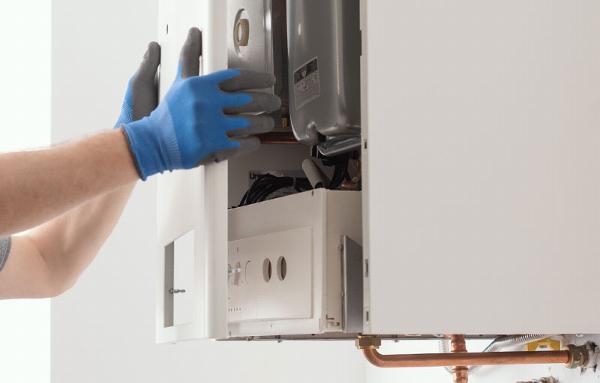 removing cover of boiler